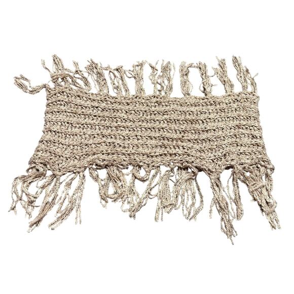 Macchia di Ruggine Taupe Brown Knit Open Knit Infinity Scarf Fall Lightweight - Picture 2 of 8